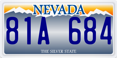 NV license plate 81A684