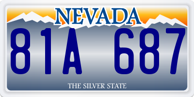 NV license plate 81A687