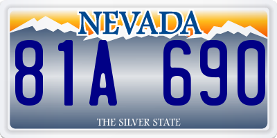 NV license plate 81A690