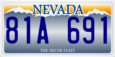 NV license plate 81A691