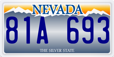 NV license plate 81A693