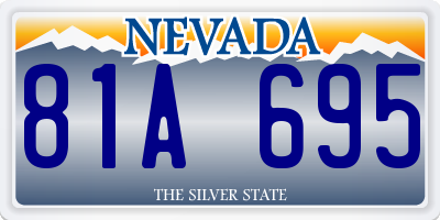 NV license plate 81A695