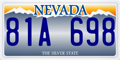 NV license plate 81A698