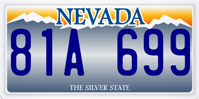 NV license plate 81A699