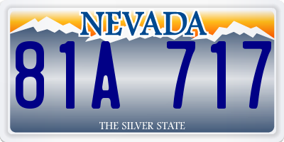 NV license plate 81A717