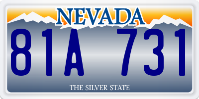 NV license plate 81A731
