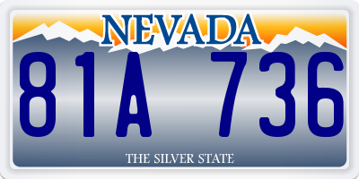 NV license plate 81A736