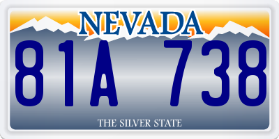 NV license plate 81A738