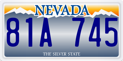 NV license plate 81A745