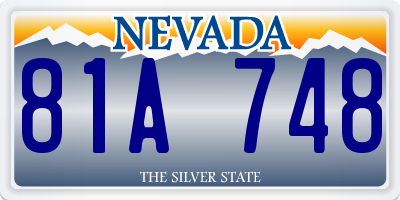 NV license plate 81A748