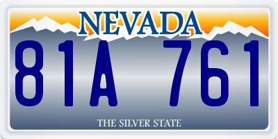 NV license plate 81A761