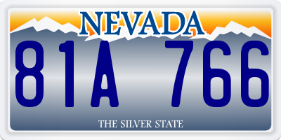 NV license plate 81A766