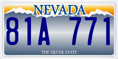 NV license plate 81A771