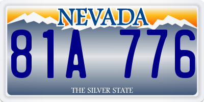 NV license plate 81A776