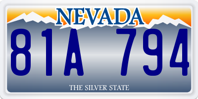 NV license plate 81A794