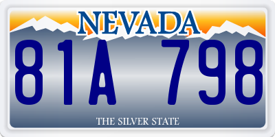 NV license plate 81A798