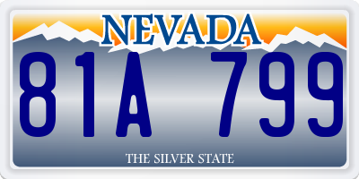 NV license plate 81A799
