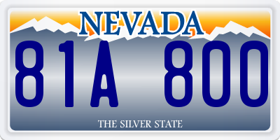 NV license plate 81A800