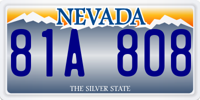 NV license plate 81A808