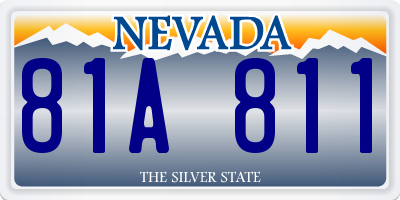 NV license plate 81A811
