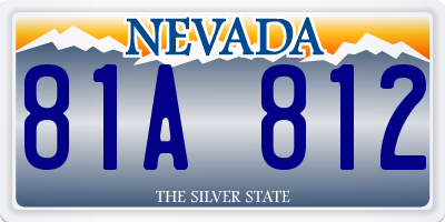 NV license plate 81A812