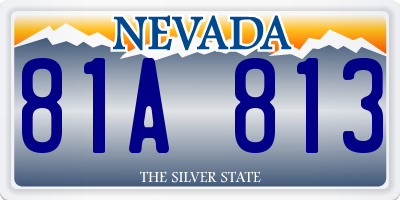 NV license plate 81A813