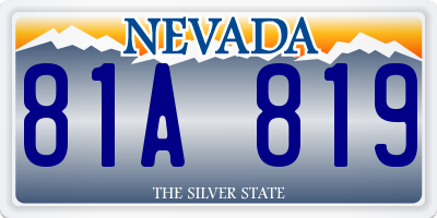 NV license plate 81A819