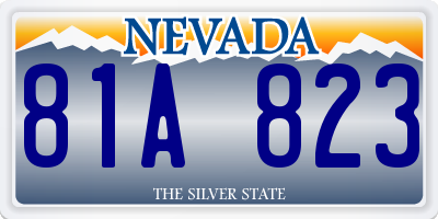 NV license plate 81A823