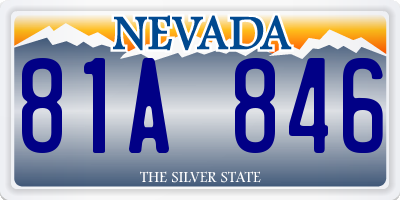 NV license plate 81A846