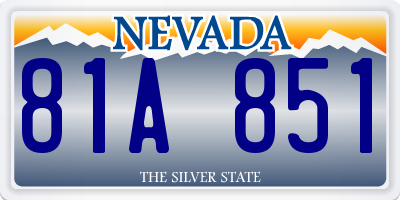 NV license plate 81A851