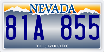 NV license plate 81A855