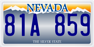 NV license plate 81A859