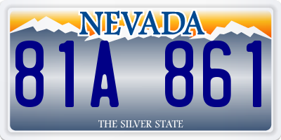 NV license plate 81A861