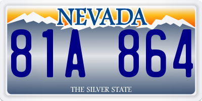NV license plate 81A864