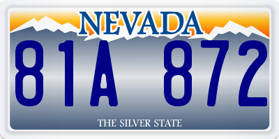 NV license plate 81A872