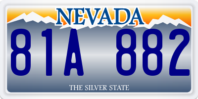 NV license plate 81A882