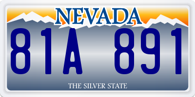 NV license plate 81A891