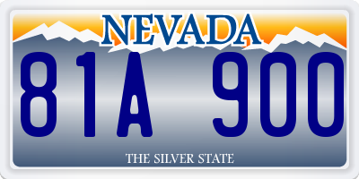 NV license plate 81A900