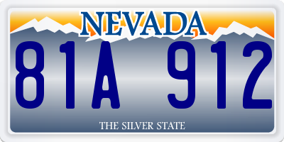 NV license plate 81A912