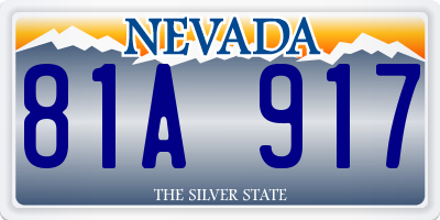 NV license plate 81A917