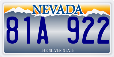 NV license plate 81A922