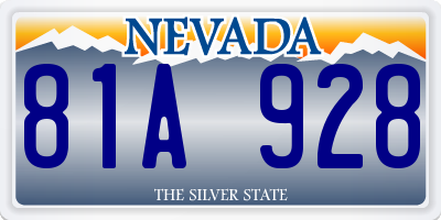 NV license plate 81A928
