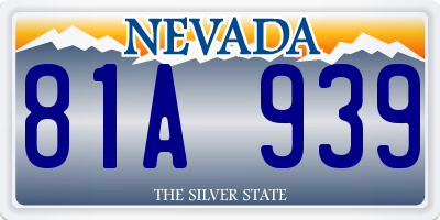 NV license plate 81A939