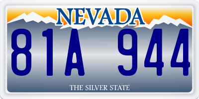 NV license plate 81A944