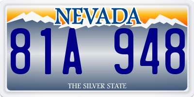 NV license plate 81A948