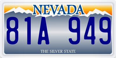 NV license plate 81A949