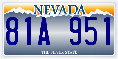 NV license plate 81A951