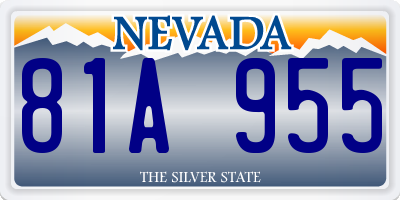 NV license plate 81A955