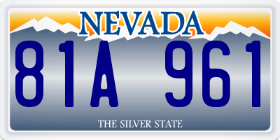 NV license plate 81A961