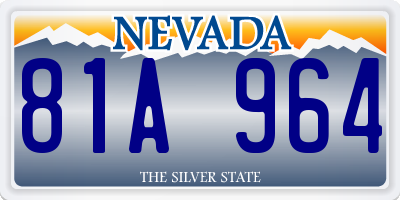 NV license plate 81A964